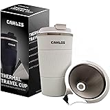 Pour Over Coffee Maker for Travel - all-in-one Travel Coffee Maker and Thermal Cup - One Cup Pour Over Coffee Maker with Vacu