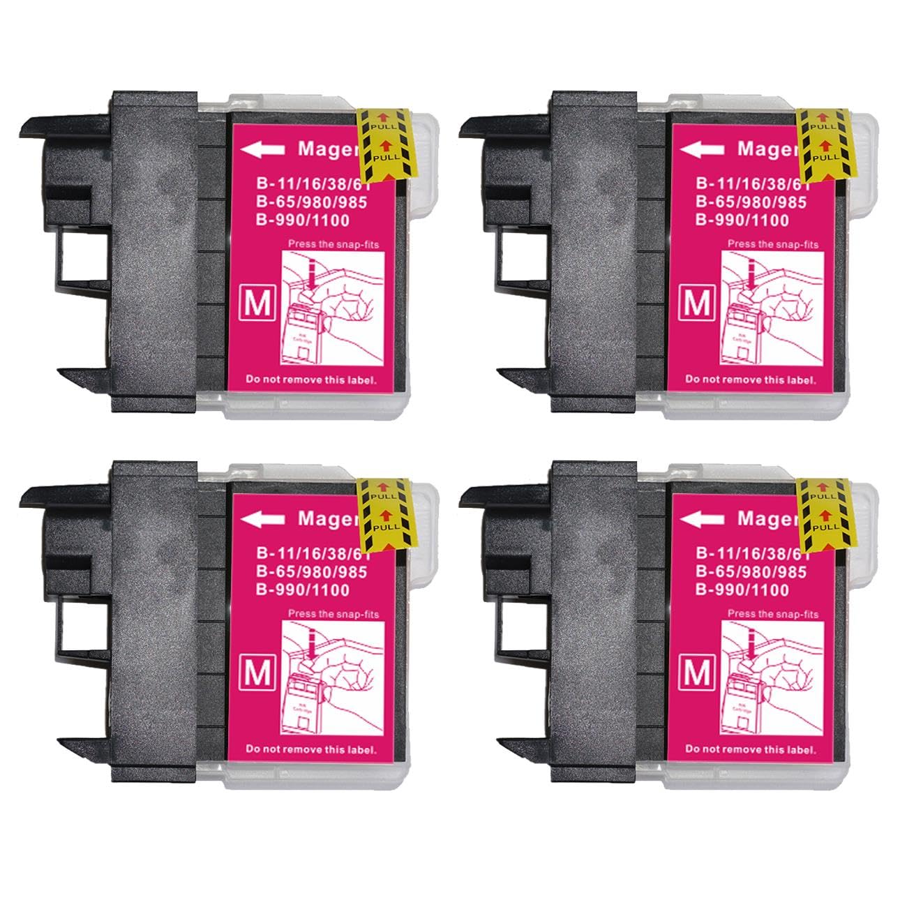 Go Inks 4 Magenta Ink Cartridges to replace Brother LC985M Compatible/non-OEM for Brother DCP and MFC Printers