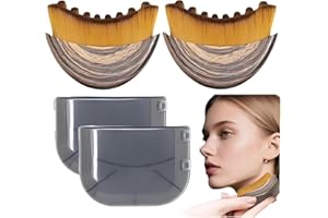 2 Pcs Lymphatic Contour Face Brush, Dry Brushing Face Brush, Lymphatic Drainage Massager for Face, Chin & Jawline Sculpting, 