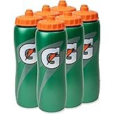 Gatorade 32 Oz Squeeze Water Sports Bottle - Value Pack of 6 - New Easy Grip Design for 2014
