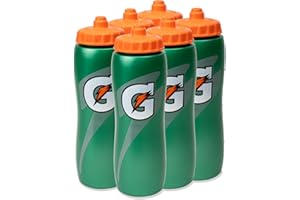 Gatorade 32 Oz Squeeze Water Sports Bottle - Value Pack of 6 - New Easy Grip Design for 2014