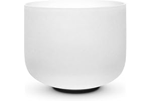 TOPFUND 8 inch F Note Crystal Singing Bowl Heart Chakra Meditation Sound Healing