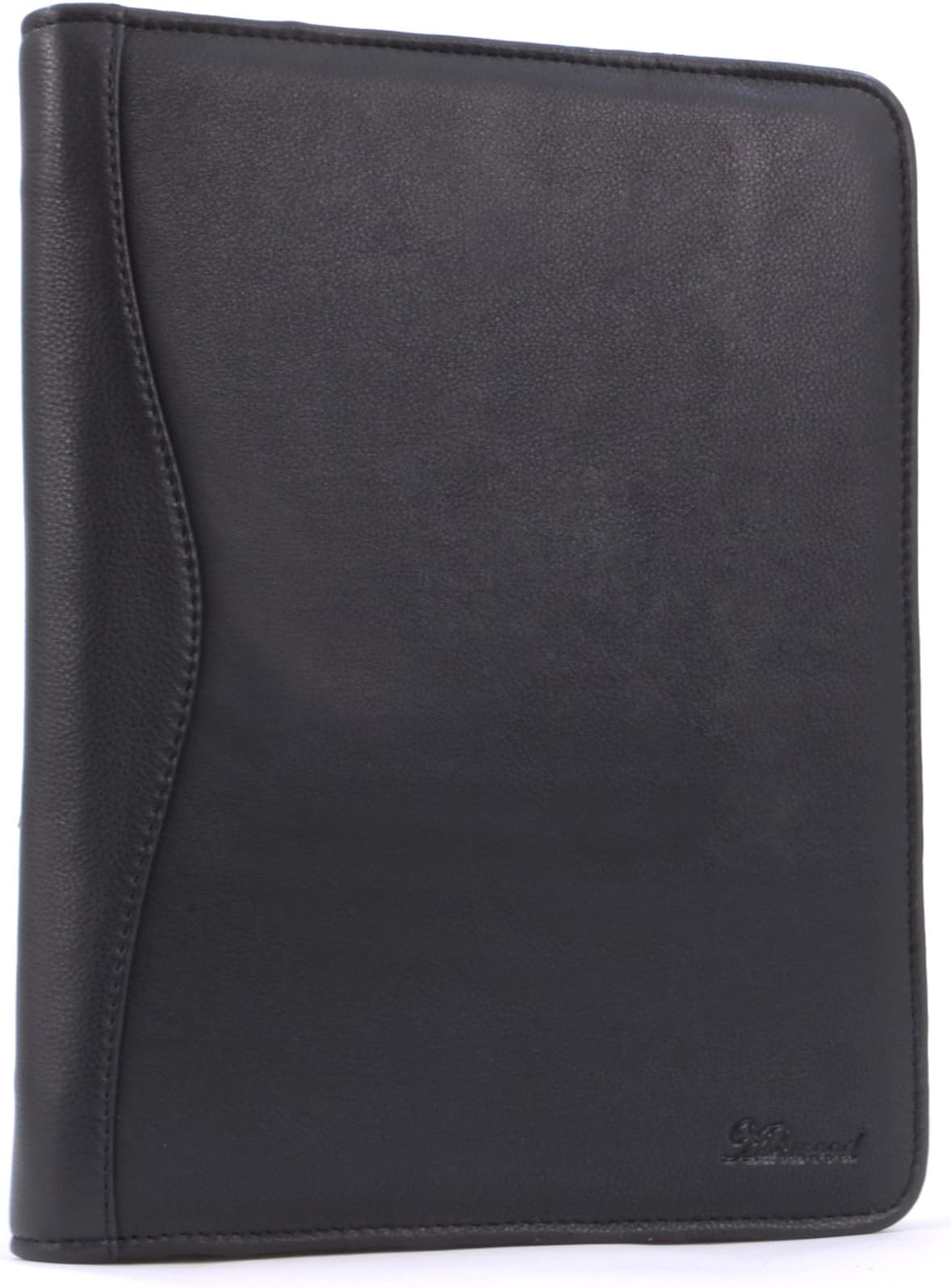 Ashwood A4 Zip Conference Folder -Business Organiser/Executive Document Holder/Presentation Portfolio - Genuine Leather - Black