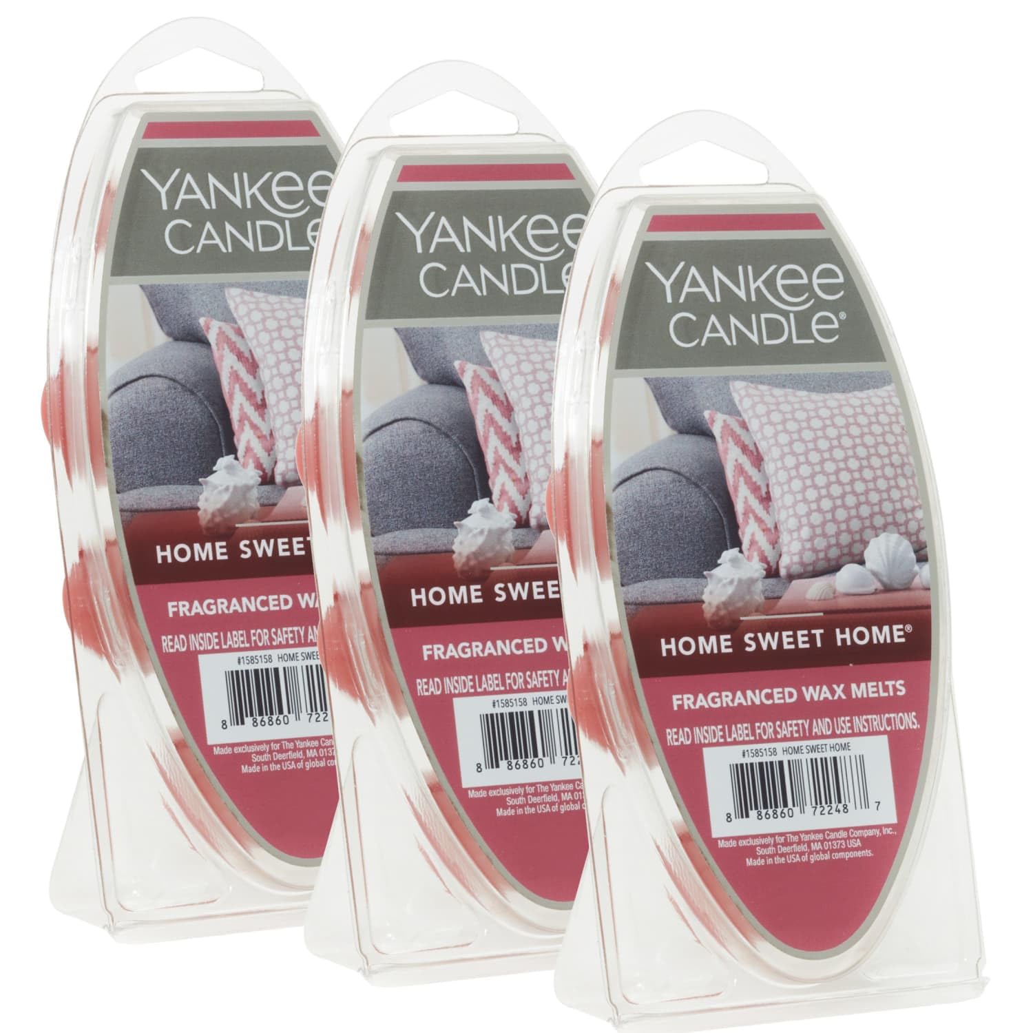 View 1 of **** MISSING 1 MELT ***** Yankee Candle Home Sweet Home Wax Melts 6 Count (Pack of 3) Ideal for Use in All Wax Warmers Perfect for DIY Candle Making