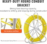 VEVOR 425ft Fiberglass Fish Tape 1/4in Wire Puller Cable Rodder Steel Reel view 4