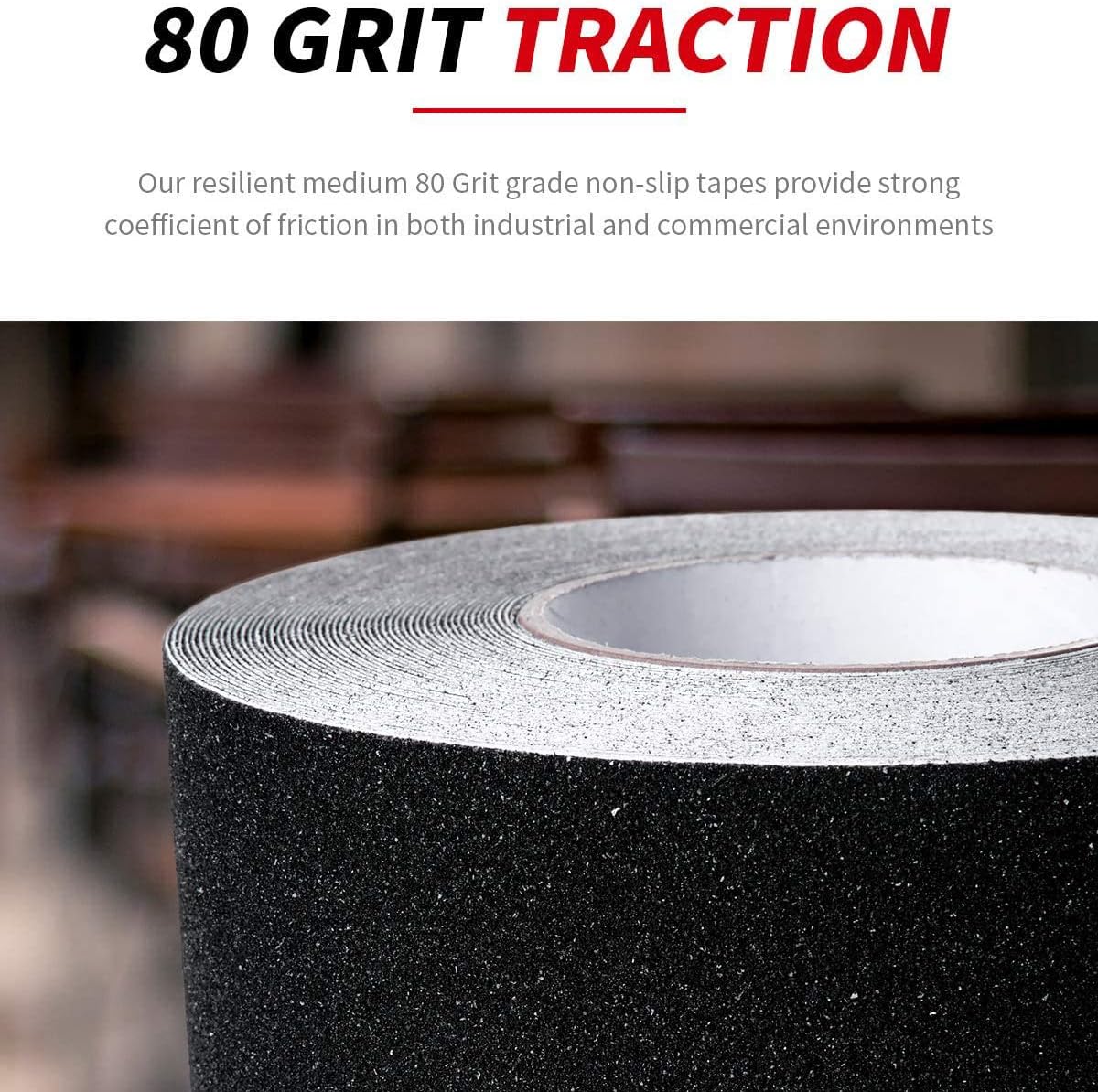 ONTWIE 33ft X 2inch Anti Slip Safety Tape, Black Non Slip Tape High Traction, Best Grip, Friction - Image 4