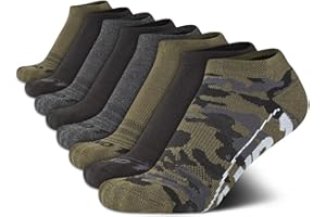 AND1 Boys Low Cut Socks -8 Pack Breathable Moisture-Wicking Cushioned Athletic No Show Socks for Boys
