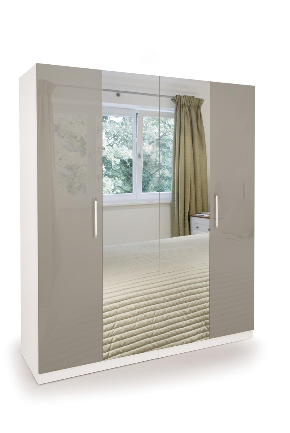 Regal New Modern Combination Wardrobes Set In White Grey High