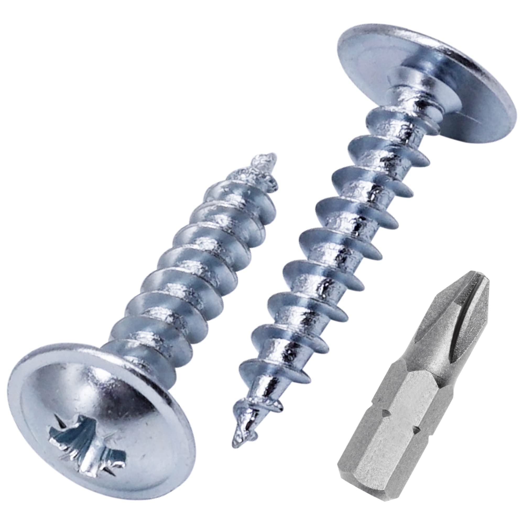 (Pack of 200 pcs) Zinc Plated Steel 5.0 x 25 mm Wood Screws, Metal Screws, Modified Truss Head, Self Tapping (200, 5.0 x 25 mm)