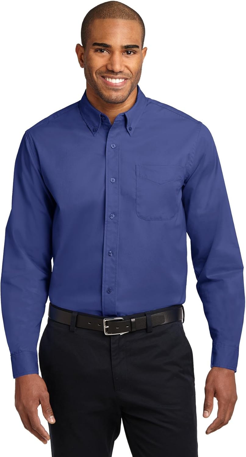 Port Authority Men's Long Sleeve Easy Care Shirt at  Men’s Clothing store: Button Down Shirts