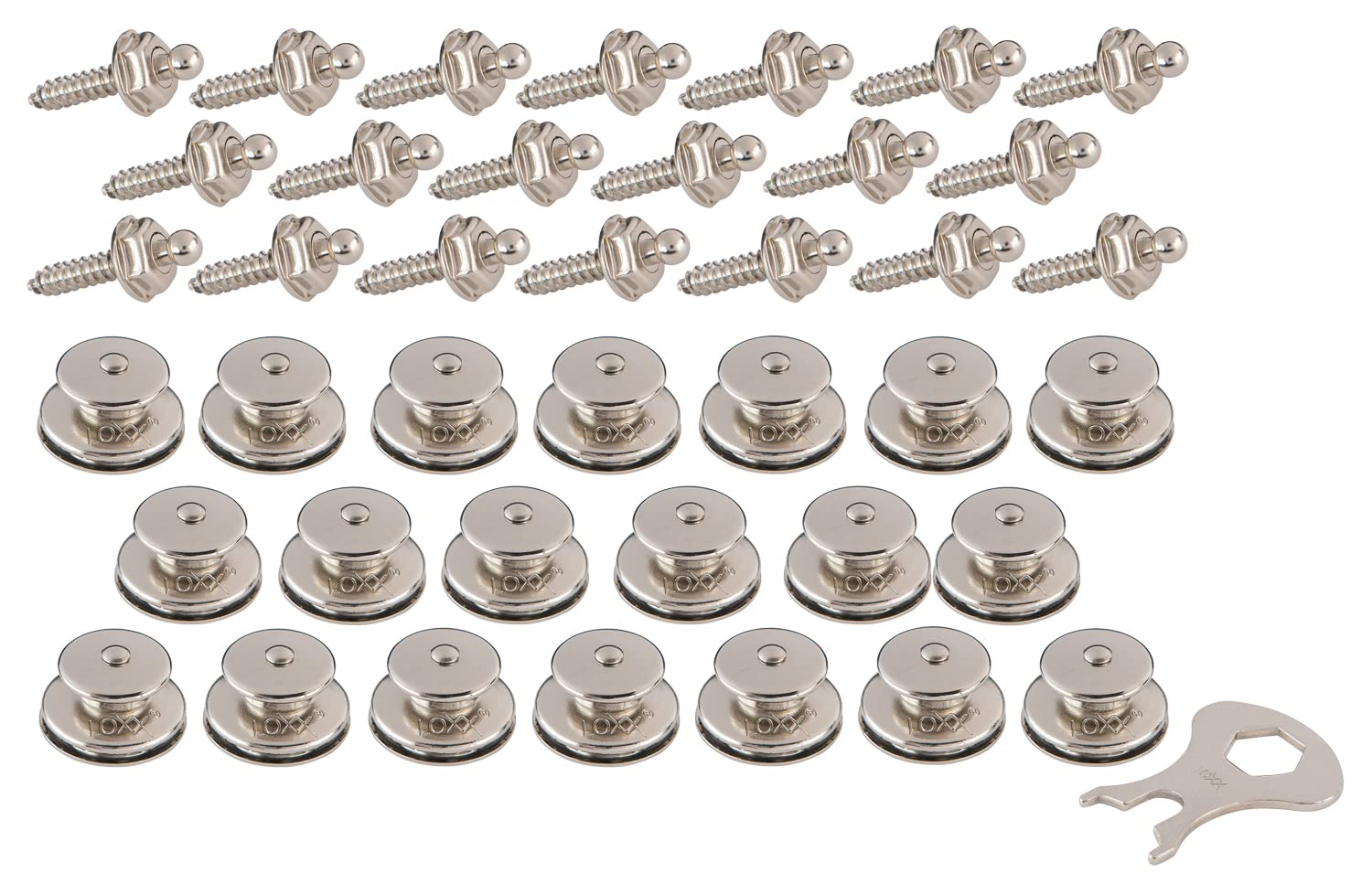 New Marine LOXX Set of 20 upper parts + self-tapping screws 4.2 x 16 + key