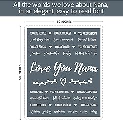 FILO ESTILO Nana Blanket from Grandkids, Happy