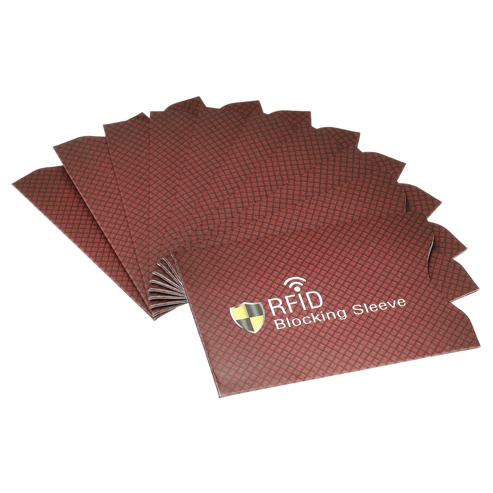 PATIKIL RFID Blocking Credit Card Sleeves, 10 Pack Contactless Protect Holder for NFC Purse, Wine Red