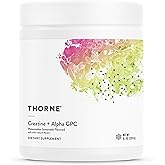THORNE - Creatine + Alpha GPC - Micronized Creatine Monohydrate Powder - Support for Muscles & Cognitive Function* - for Women & Men - Watermelon Lemonade - NSF Certified for Sport - 30 Servings