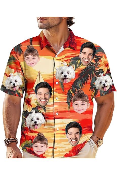 Personalized Tshirts LOVELYPOD Personalized Hawaiian Shirt- Custom