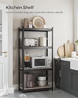 SONGMICS Set of 2 Shelving Units 40x80x160 cm 520 kg Load Greige/Black view 9