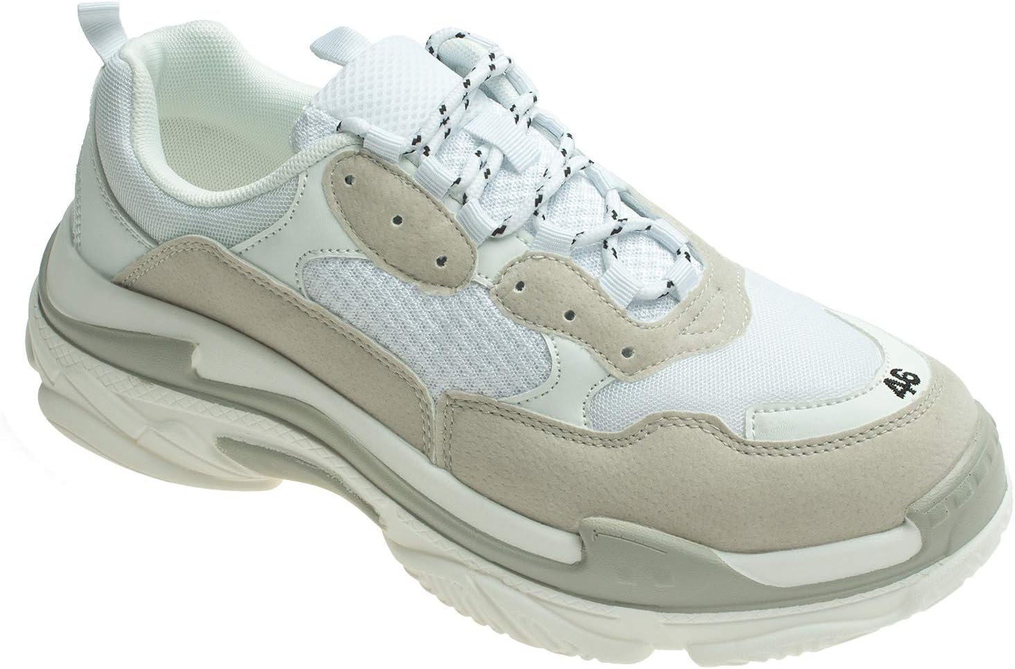 AnnaKastle Womens Color Accent Low Top High-Fashion Sneaker Trainers