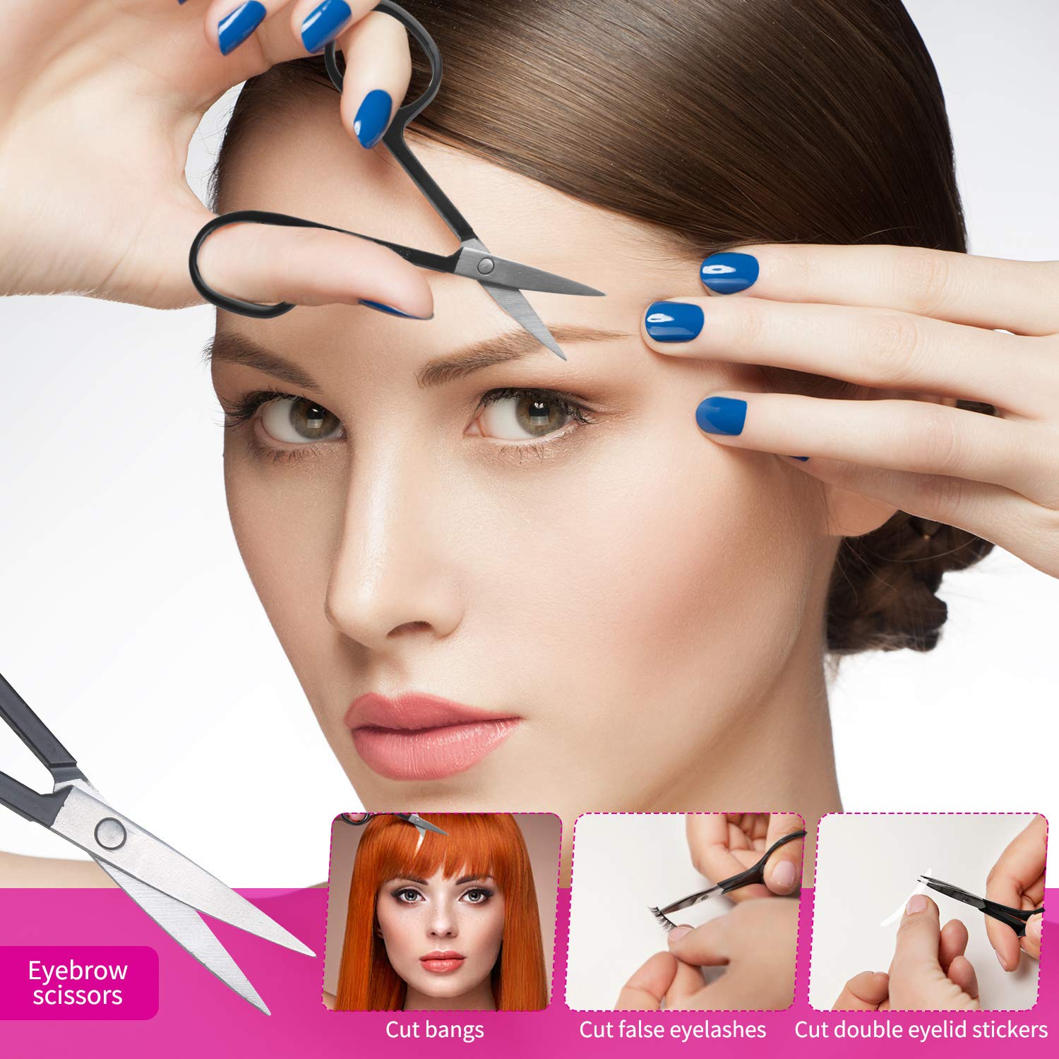 Eyebrow Razor Kit for Women 18 in 1, Grooming Tools with 4 PCS Premium Eyebrow Tweezers, Eyebrow Razor, Eyebrow Scissors, 10 PCS Eyebrow Stencil Kit (Black Eyebrow Kit-Dark Brown Eyebrow Pencil): Beauty
