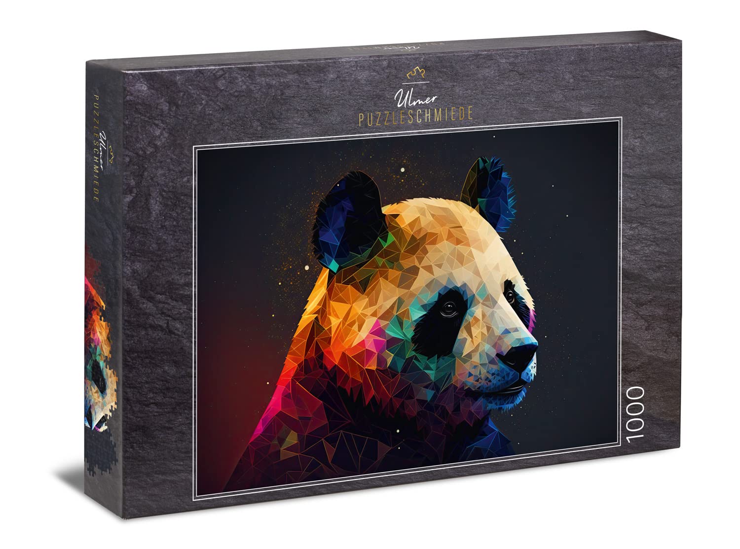 Ulmer Puzzleschmiede - Puzzle "Beyond Black & White" - The Panda as a modern animal puzzle with 1000 pieces - artistic panda portrait, from the puzzle collection colours & fantasy, made in Germany