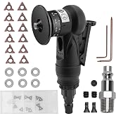Mini Pneumatic Chamfering Tool Handheld,45&deg;Arc Corner(C&amp;R Angle Blades) | 1/4 Inch Air Inlet Tile Chamfering Machine Trimming Air Tool Kit for Metal Wood Beveling Deburring
