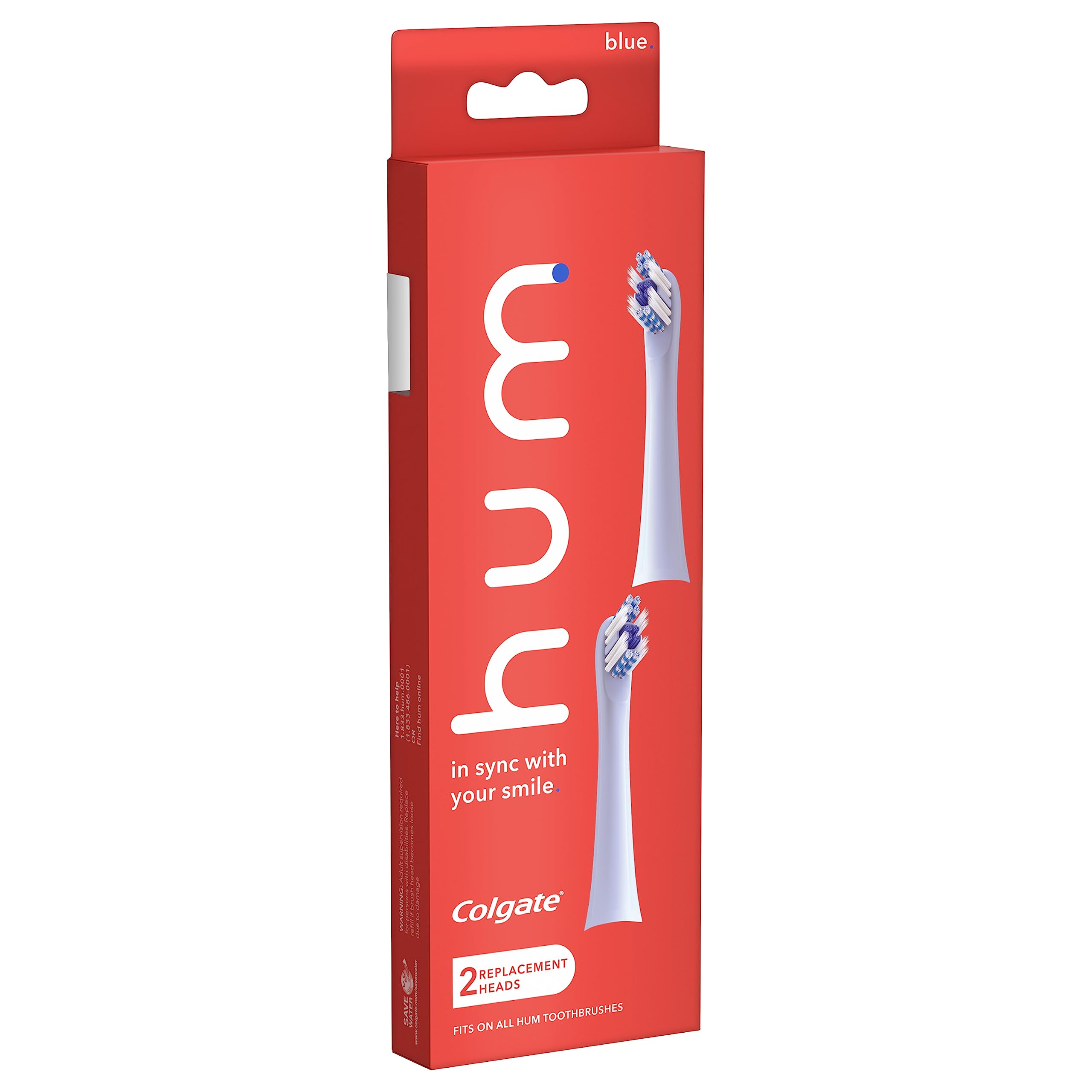 Colgate Hum Amazon Mua Colgate Hum Connected Smart Battery Toothbrush Refill Head, Blue, 2 ...