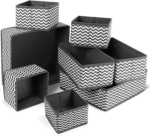 Libershine 8PCS Caja de Almacenamiento de Tela, Tela Plegable, Apto
