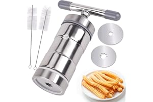 Stainless Steel Effort-saving Churro Maker Machine Kit Home DIY set with Brushes, Maquina para Churros，Easy To Use And Clean,
