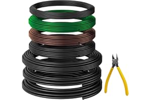 RASKOO 189FT Easy to Bend Bonsai Wire, Aluminum Bonsai Tree Wire in 5 Size -1mm,1.5mm,2mm,2.5mm,3mm with Cutter Set for Training Thin or Thick Branches