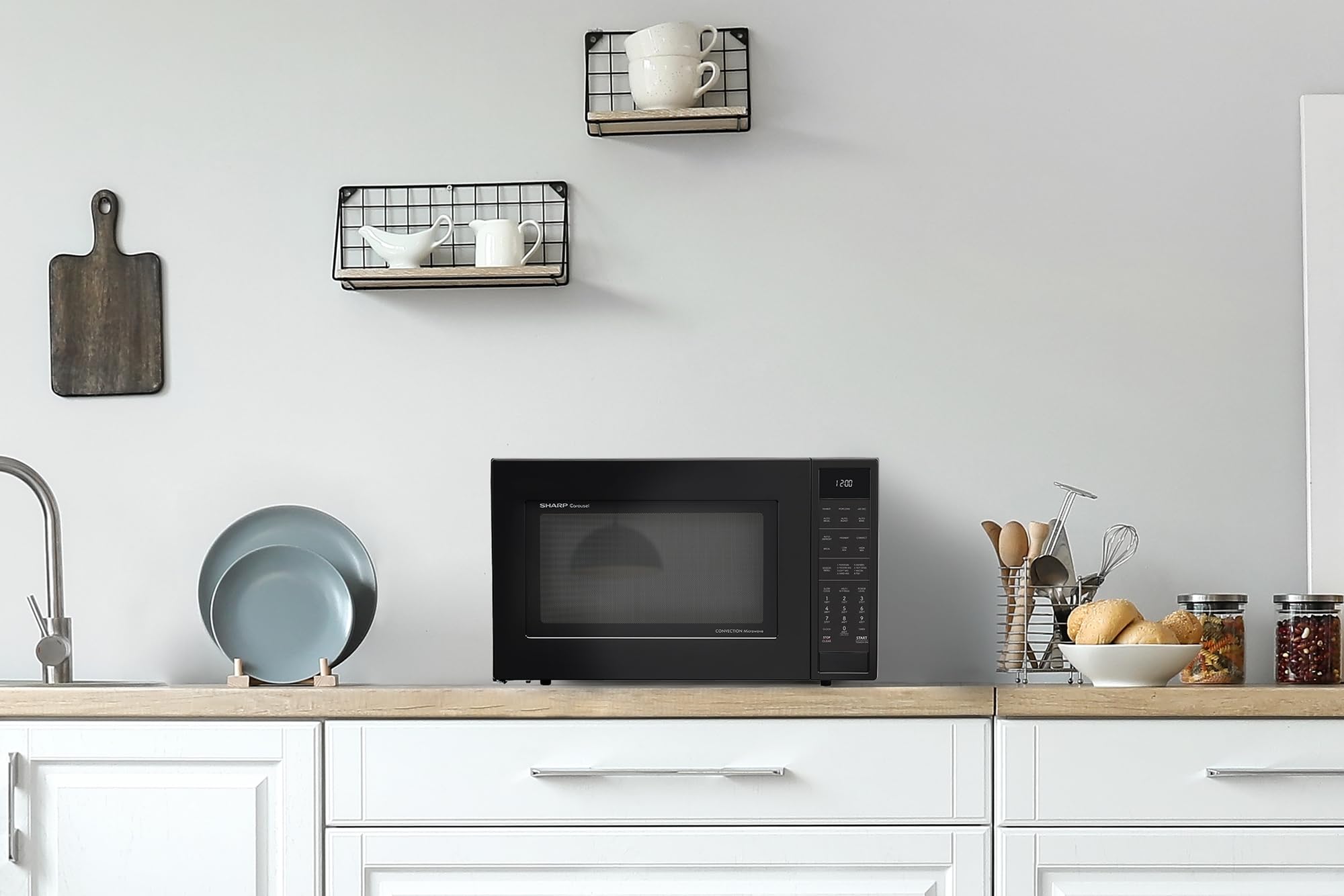 SHARP SMC1585KB Convection Countertop Microwave Oven with Removeable 15.4