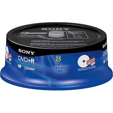 Amazon.com: Sony 25DPR47PP DVD+R Recordable and Ink-Jet Printable