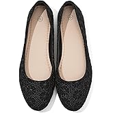 Dress Shoes for Women Round Toe Flats Shoes Lace Ballet Flats Dressy Comfortable Foldable Flats Low Heel