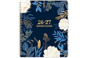 INDEME 2026-2027 Monthly Planner - 2 Year Monthly Planner/Calendar 2026-2027, Jan 2026 - Dec 2027, 11" x 9", 24 Months, Tabs, Back Pocket, Holidays, Twin-Wire Binding, Note Pages