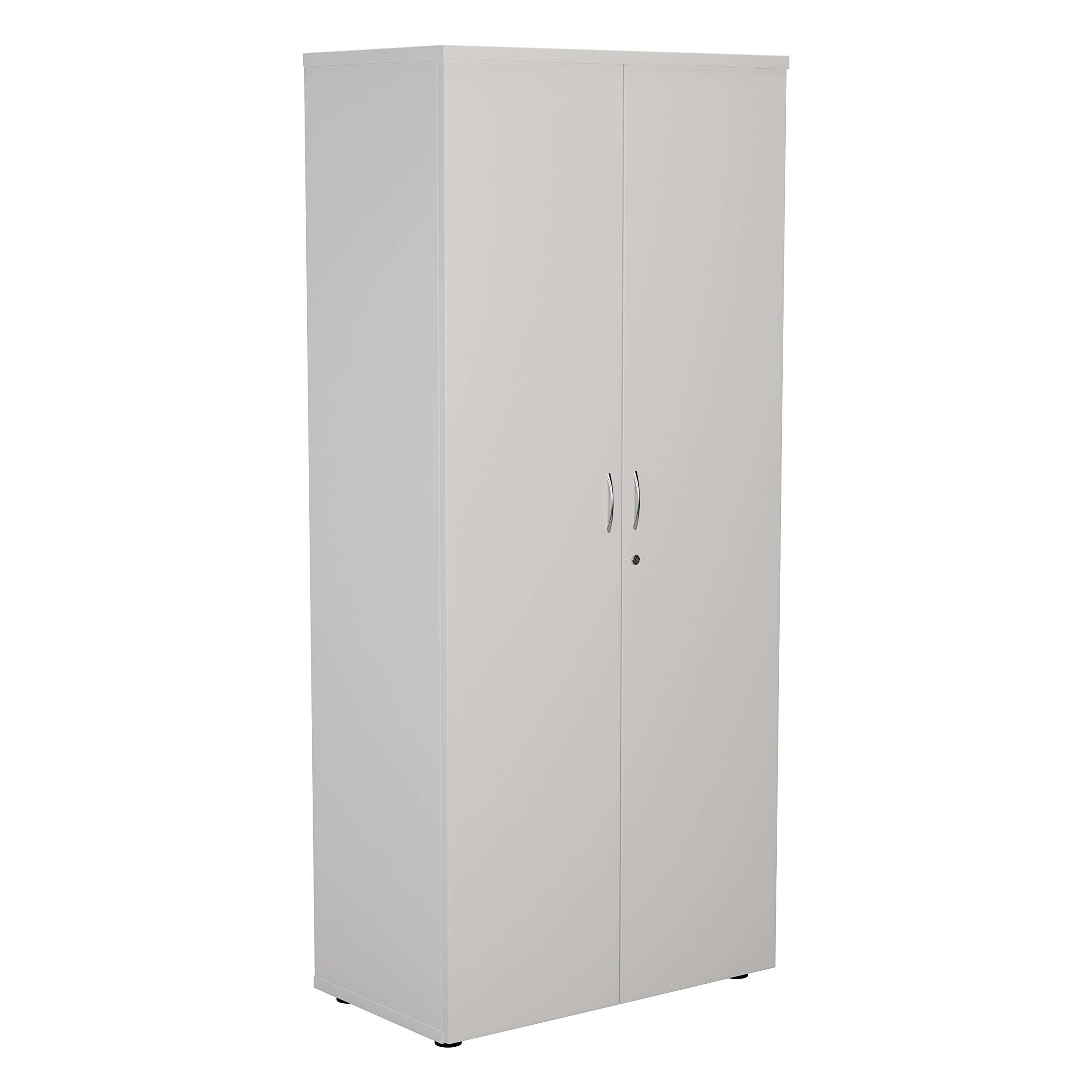 Office Hippo Cupboard With 4 Shelves, Lockable, White, 80 x 45 x 180 cm OHF0009WH โ image 1