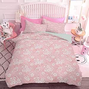 Hiiiman Juego de ropa de cama de 3 piezas Japonesas de ramas de cerezo