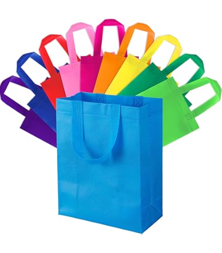 GOMANCHE 60 Bolsas De Regalo De Fiesta De Cumpleaños, Bolsas De Dulces De Cumpleaños Para Niños, Pequeñas Bolsas De Regalo Con Asas Para Cumpleaños De Niños, Bolsas De Botín Para Bebés
