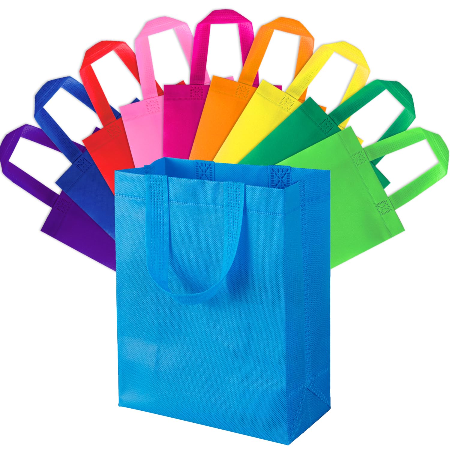 Photo 1 of 60Pcs Gift Bags Medium Size, Reusable Goodie Bag, Gift Bags with Handles for Party Favors, Birthday, Baby Shower
