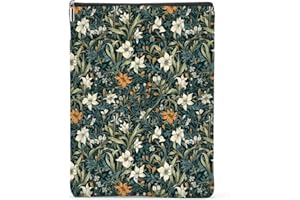 NGZS Botanical Book Sleeve, Classic Flower Book Covers for Paperbacks, Floral Book Pouch Book Protector, Book Lovers Gifts for Women Girls Sisters, Book Accessories Book Club Gifts Christmas Birthday Gifts