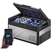 BougeRV 12 Volt Portable Refrigerator, 41 Quart Dual Zone Car Fridge Freezer with APP Control, Compressor Cooler 12/24V DC, 1