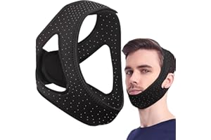 GNAYE Anti Snoring Devices [Upgraded] - Chin Strap for Sleeping - Snoring Relief Chin Strap - Good Sleep Air Flow Jaw Strap - Snore Less Sleeping Solution for Men and Women - 811mm