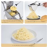 Shoxil Potato Ricer Press 12 Inch Stainless Steel Masher Good Grip Professional view 5