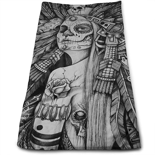 Amazon Com Yanhill Sugar Skull Tattoo Microfiber Clean Towels