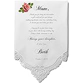 Mother of the Bride Handkerchief-Wedding Hankerchief-PRINTED-CUSTOMIZED-Wedding Hankies-Mother of the Bride Gift-LS11ChoCAC[A1B]