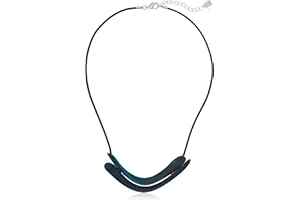 Robert Lee Morris Women's Sculptural Double Row Patina Frontal Necklace Pendant Enhancer, Blue/Green, One Size