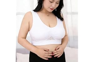 Plus Size Sports Bra for Women, Wireless Mesh Support Breathable Liftup Air Bras