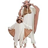 DarkCom Kids Animal Onesie,Women and Mens Cosplay Flying Squirrel Onesie Halloween Costume Christmas Pajamas Sleepwear