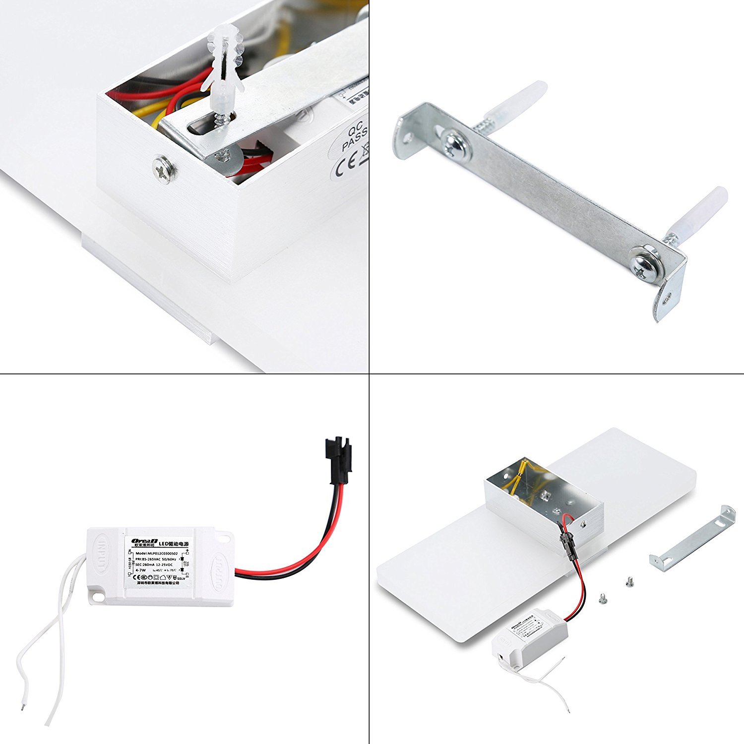 LED Wall Light, Modern LED Wall Sconces Decorative Lamps Night Light for Bathroom, Bedroom, Balcony, Corridor Wall Lighting (6W×2, Warm White)