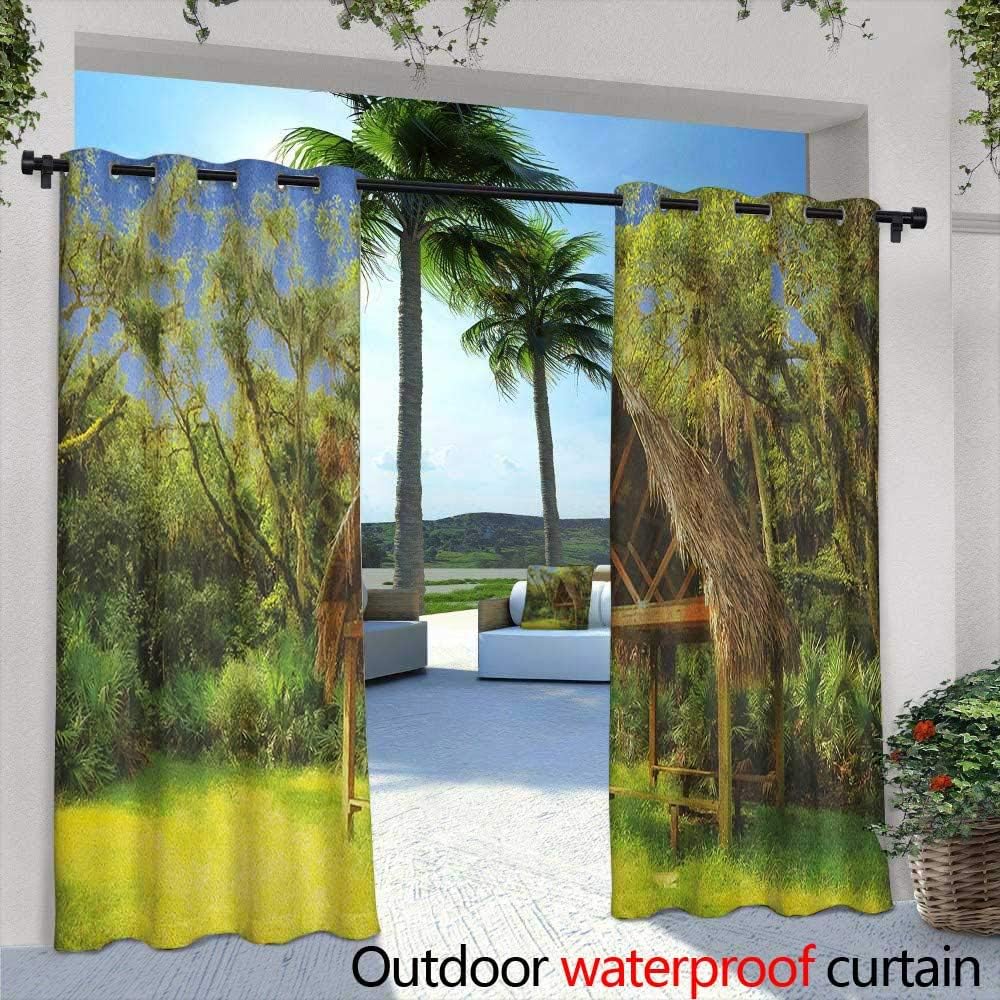 Amazon Com Loveeo Tiki Bar Outdoor Curtains Tiki Hut In Dreamy