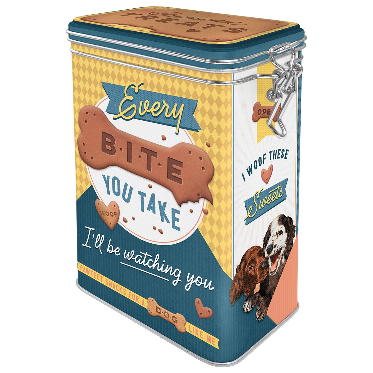 Nostalgic-Art Dog Treats Retro Box - Dog Owners Gift Idea - Container with Aromatic Lid, Vintage Design, 1.3 Litre