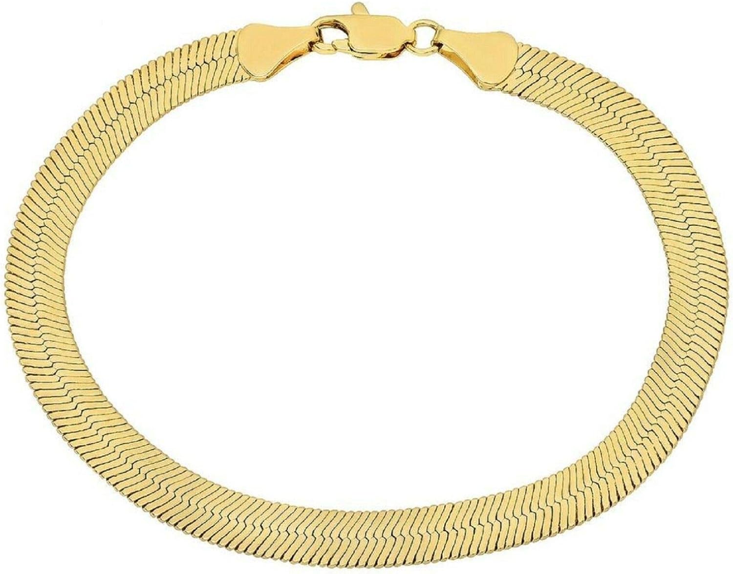 New 9 CT Gold Filled Herringbone Bracelet Amazon.co.uk Jewellery