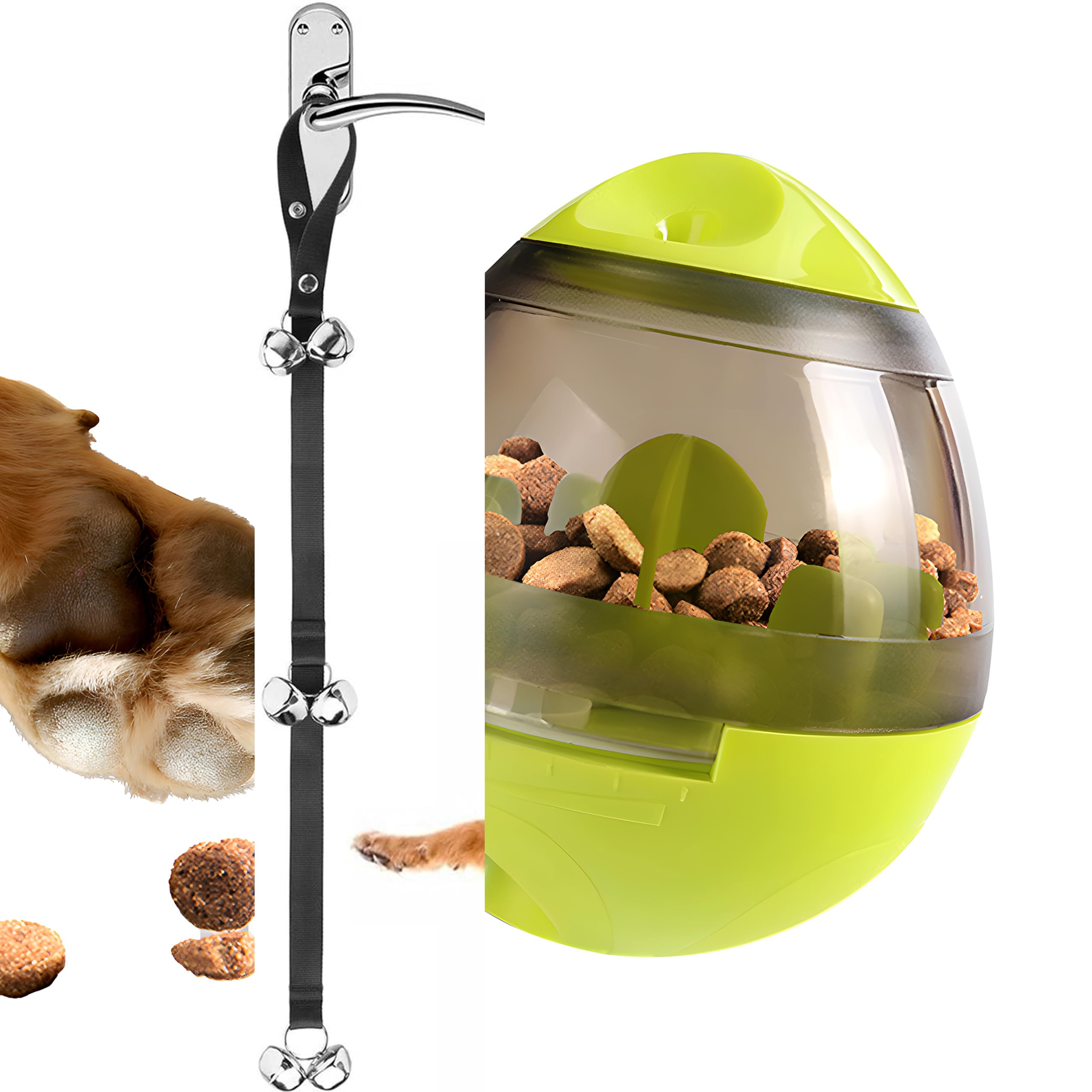 Zellar Dog Bells Toilet Training, Puppy Dog Doorbell for House Potty Training, Door Bells for Dogs to Ring, Length Adjustable Dog Training Bells for Door, Suitable for Any Doorknob, Fits for All Dogs